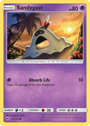 Sandygast 61/147 - SM Burning Shadows Reverse Holofoil