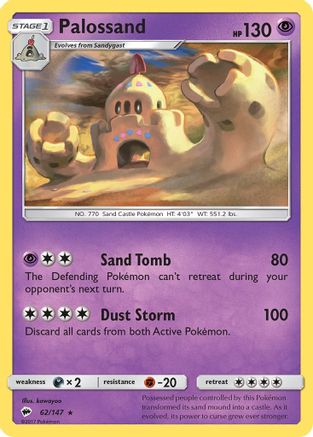 Palossand 62/147 - SM Burning Shadows Reverse Holofoil