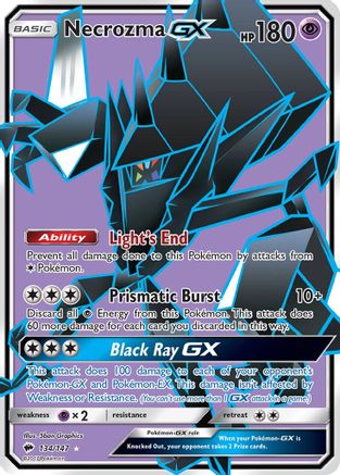 Necrozma GX (Full Art) 134/147 - SM Burning Shadows Holofoil