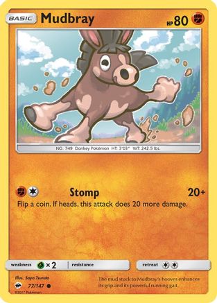 Mudbray 77/147 - SM Burning Shadows Reverse Holofoil