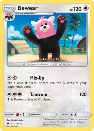 Bewear 111/147 - SM Burning Shadows Reverse Holofoil