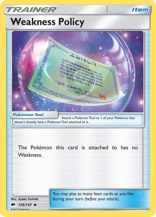 Weakness Policy 126/147 - SM Burning Shadows