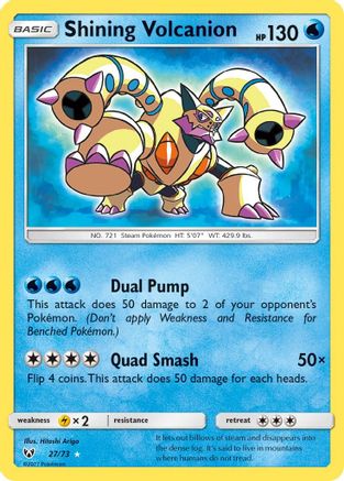Shining Volcanion 27/73 - Shining Legends Holofoil