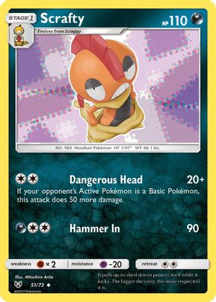 Scrafty 51/73 - Shining Legends Reverse Holofoil