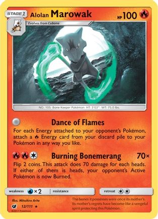 Alolan Marowak 12/111 - SM Crimson Invasion Reverse Holofoil