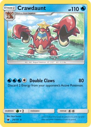 Crawdaunt 25/111 - SM Crimson Invasion Reverse Holofoil