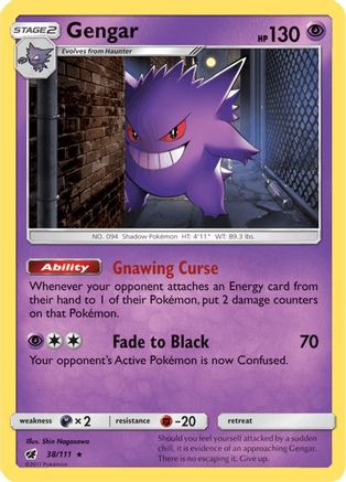Gengar 38/111 - SM Crimson Invasion Holofoil