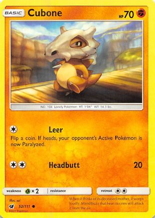 Cubone 52/111 - SM Crimson Invasion