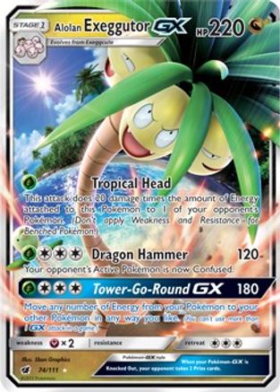 Alolan Exeggutor GX 74/111 - SM Crimson Invasion Holofoil