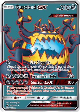Guzzlord GX (Full Art) 105/111 - SM Crimson Invasion Holofoil