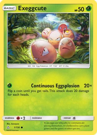 Exeggcute 1/156 - SM Ultra Prism Reverse Holofoil