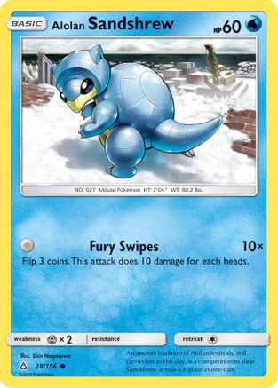 Alolan Sandshrew 28/156 - SM Ultra Prism
