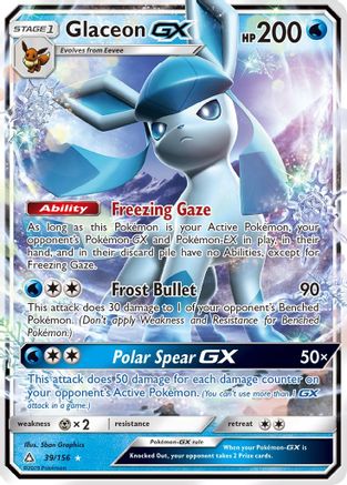 Glaceon GX 39/156 - SM Ultra Prism Holofoil