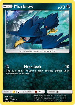 Murkrow 71/156 - SM Ultra Prism Reverse Holofoil