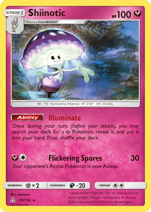 Shiinotic 93/156 - SM Ultra Prism Reverse Holofoil