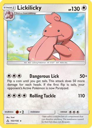 Lickilicky 103/156 - SM Ultra Prism Reverse Holofoil