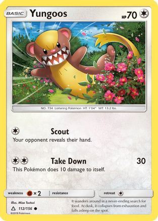 Yungoos 112/156 - SM Ultra Prism Reverse Holofoil