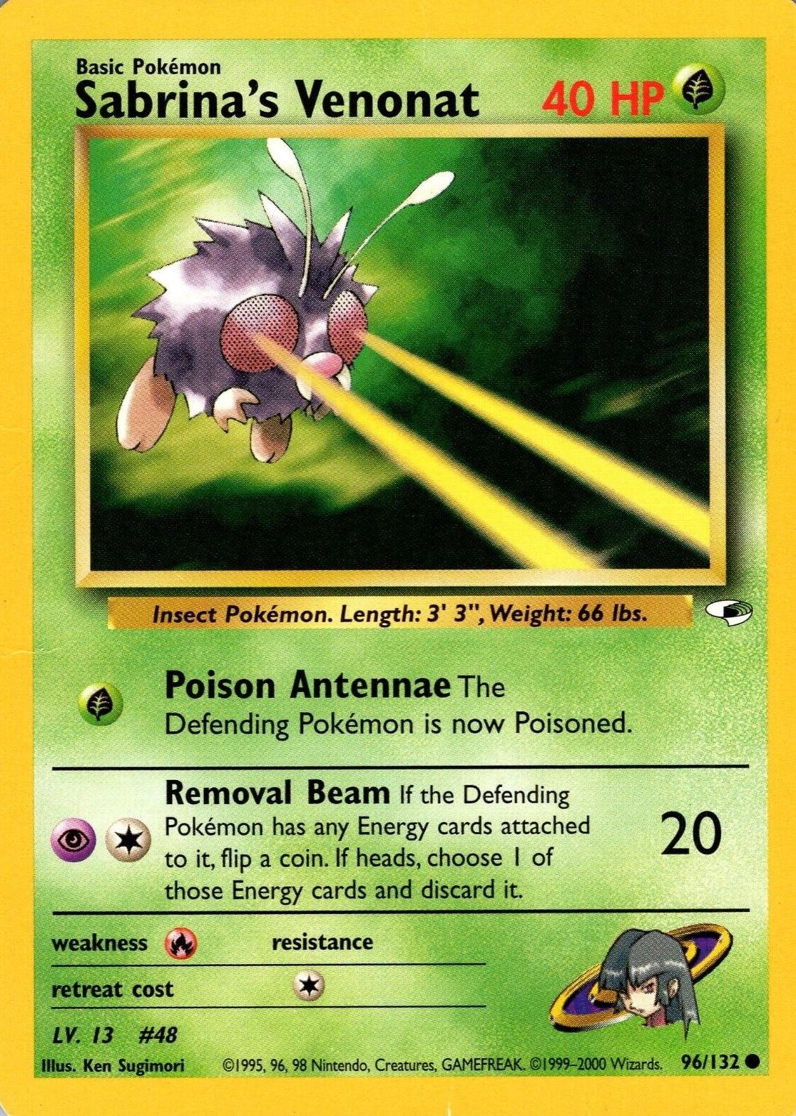 Sabrina's Venonat 96/132 - Gym Heroes Unlimited