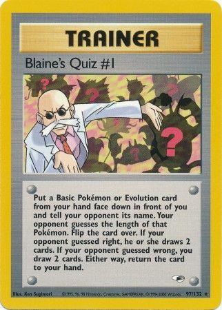 Blaine's Quiz #1 97/132 - Gym Heroes Unlimited