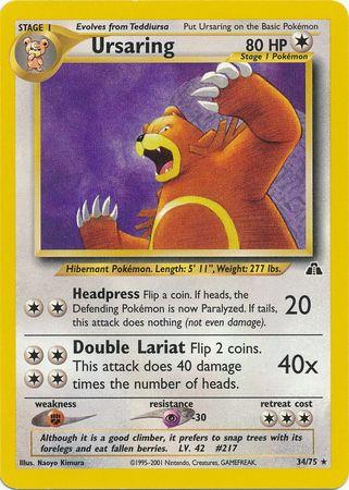 Ursaring (34) 34/75 - Neo Discovery Unlimited