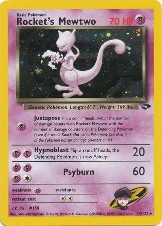 Rocket's Mewtwo 14/132 - Gym Challenge Unlimited Holofoil