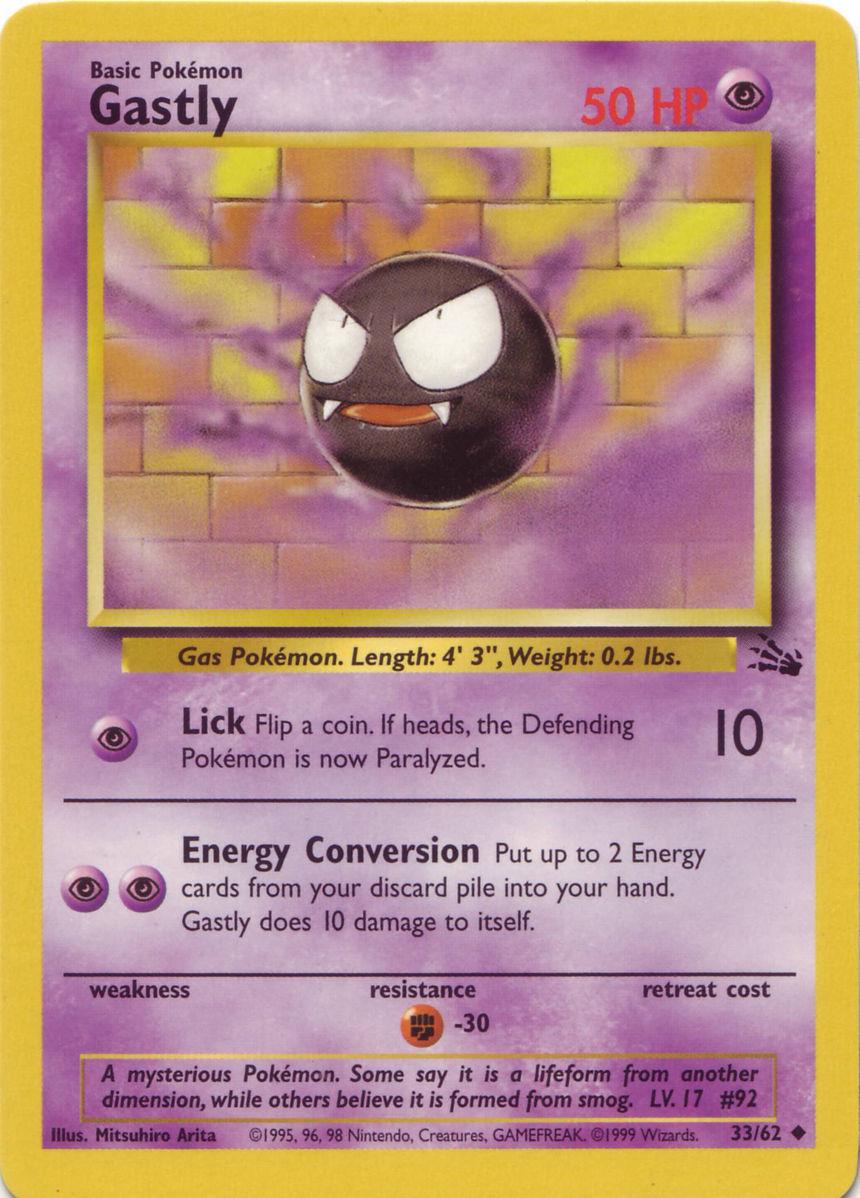 Gastly 33/62 - Fossil Unlimited