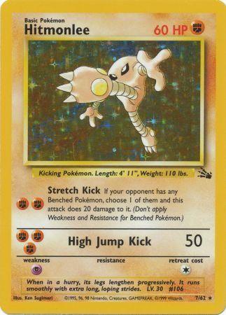 Hitmonlee (7) 7/62 - Fossil Unlimited Holofoil