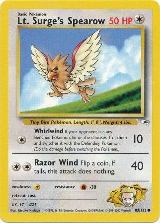 Lt. Surge's Spearow (83) 83/132 - Gym Heroes Unlimited