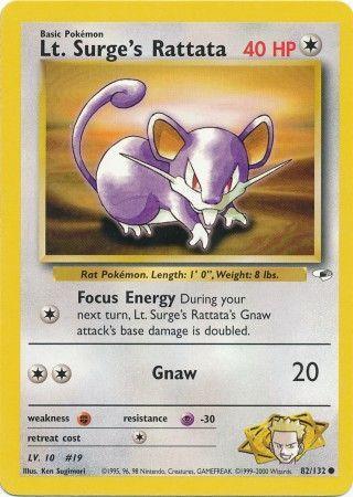 Lt. Surge's Rattata 82/132 - Gym Heroes Unlimited