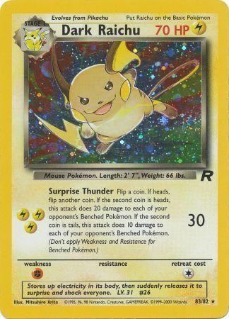 Dark Raichu 83/82 - Team Rocket Unlimited Holofoil