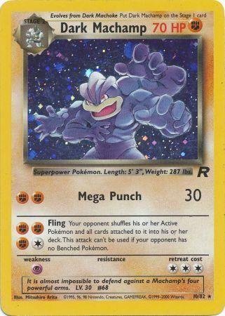 Dark Machamp (10) 10/82 - Team Rocket Unlimited Holofoil