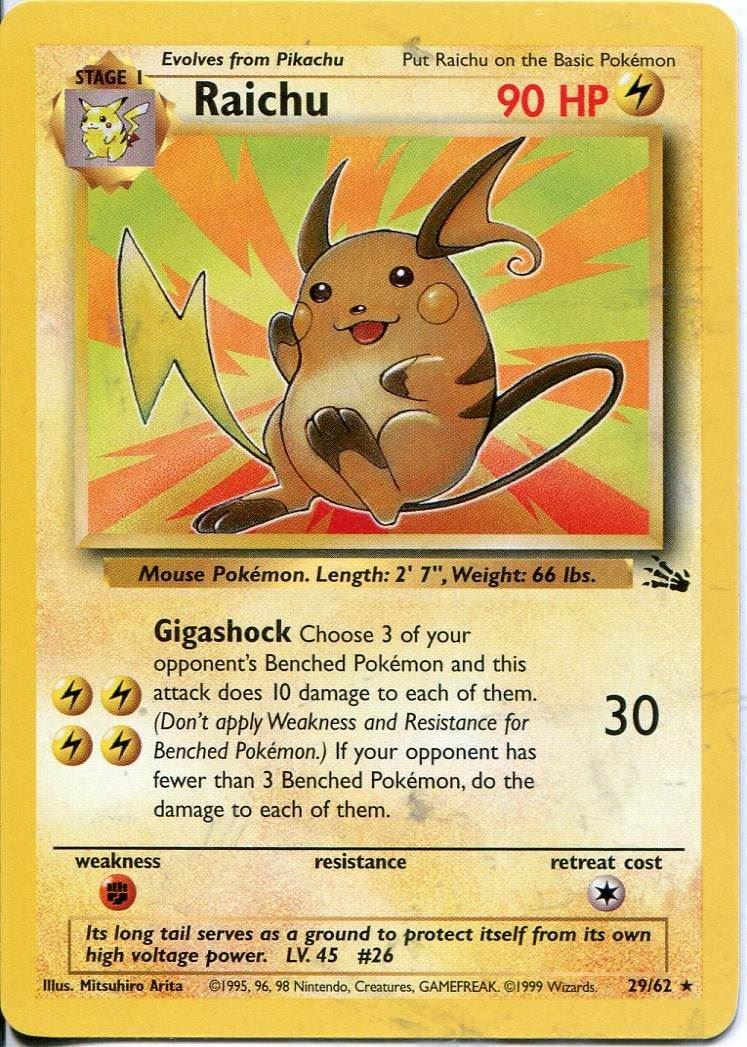 Raichu (29) 29/62 - Fossil Unlimited