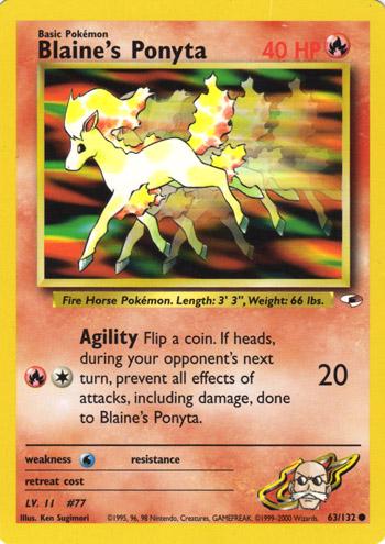 Blaine's Ponyta 63/132 - Gym Heroes Unlimited