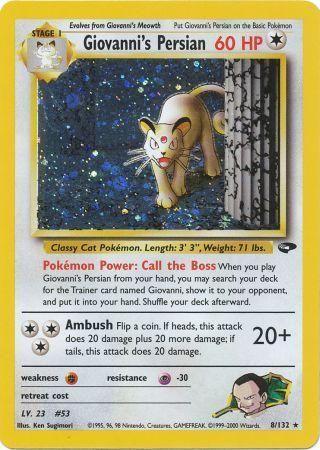 Giovanni's Persian 8/132 - Gym Challenge Unlimited Holofoil