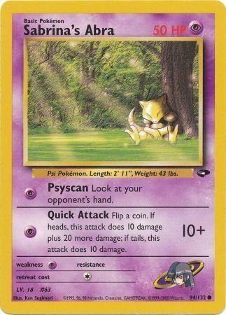 Sabrina's Abra (94) 94/132 - Gym Challenge Unlimited