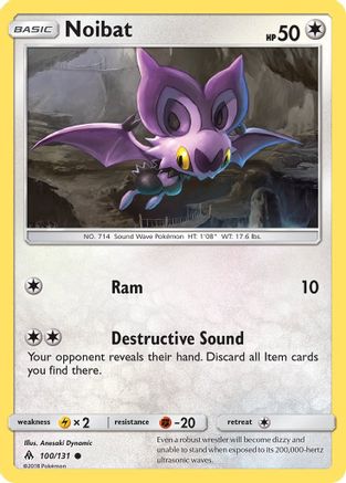 Noibat 100/131 - SM Forbidden Light Reverse Holofoil