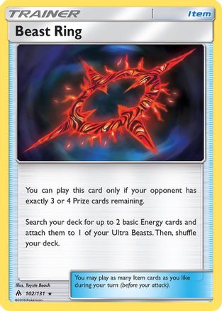 Beast Ring 102/131 - SM Forbidden Light Reverse Holofoil