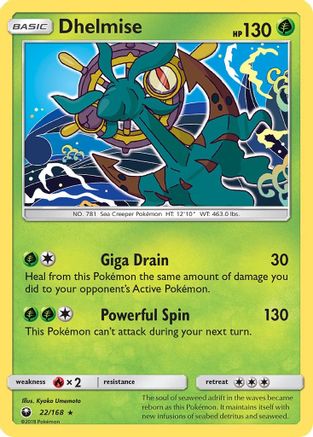 Dhelmise 22/168 - SM Celestial Storm Reverse Holofoil