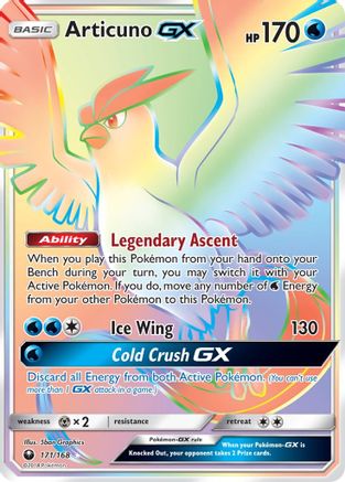 Articuno GX (Secret) 171/168 - SM Celestial Storm Holofoil