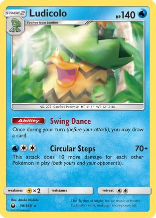 Ludicolo 38/168 - SM Celestial Storm Holofoil