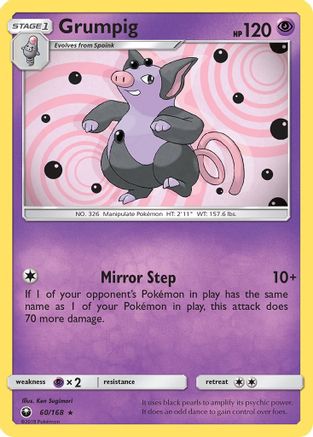 Grumpig 60/168 - SM Celestial Storm Reverse Holofoil