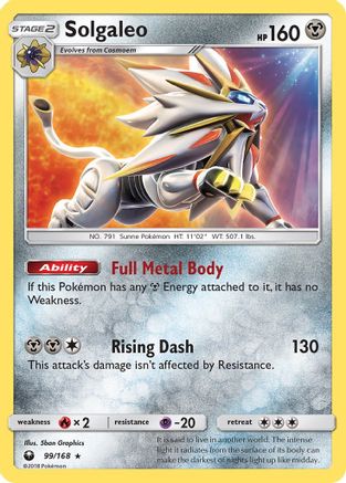 Solgaleo 99/168 - SM Celestial Storm Holofoil