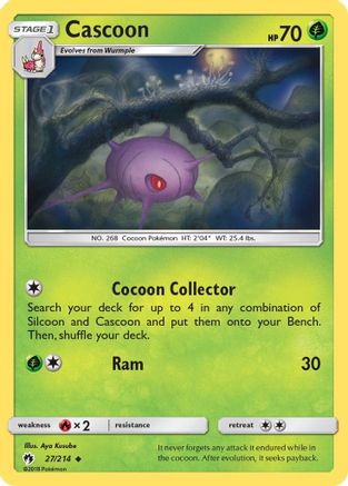 Cascoon 27/214 - SM Lost Thunder Reverse Holofoil