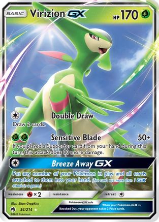 Virizion GX 34/214 - SM Lost Thunder Holofoil