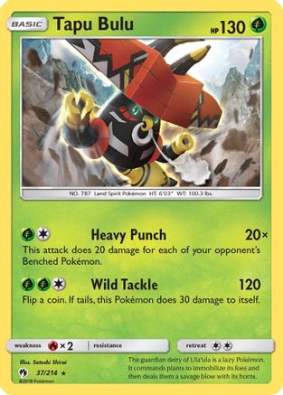 Tapu Bulu 37/214 - SM Lost Thunder Reverse Holofoil