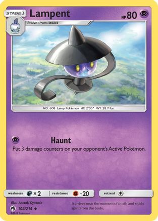 Lampent 102/214 - SM Lost Thunder Reverse Holofoil