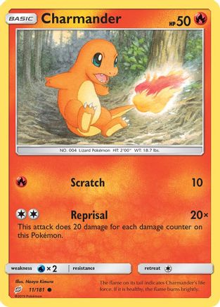 Charmander (11) 11/181 - SM Team Up Reverse Holofoil