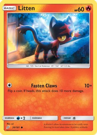 Litten 20/181 - SM Team Up Reverse Holofoil