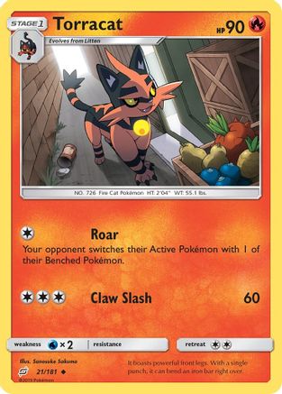 Torracat 21/181 - SM Team Up Reverse Holofoil