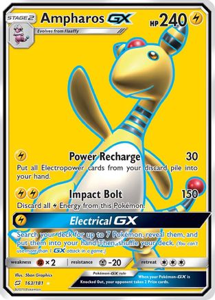 Ampharos GX (Full Art) 163/181 - SM Team Up Holofoil